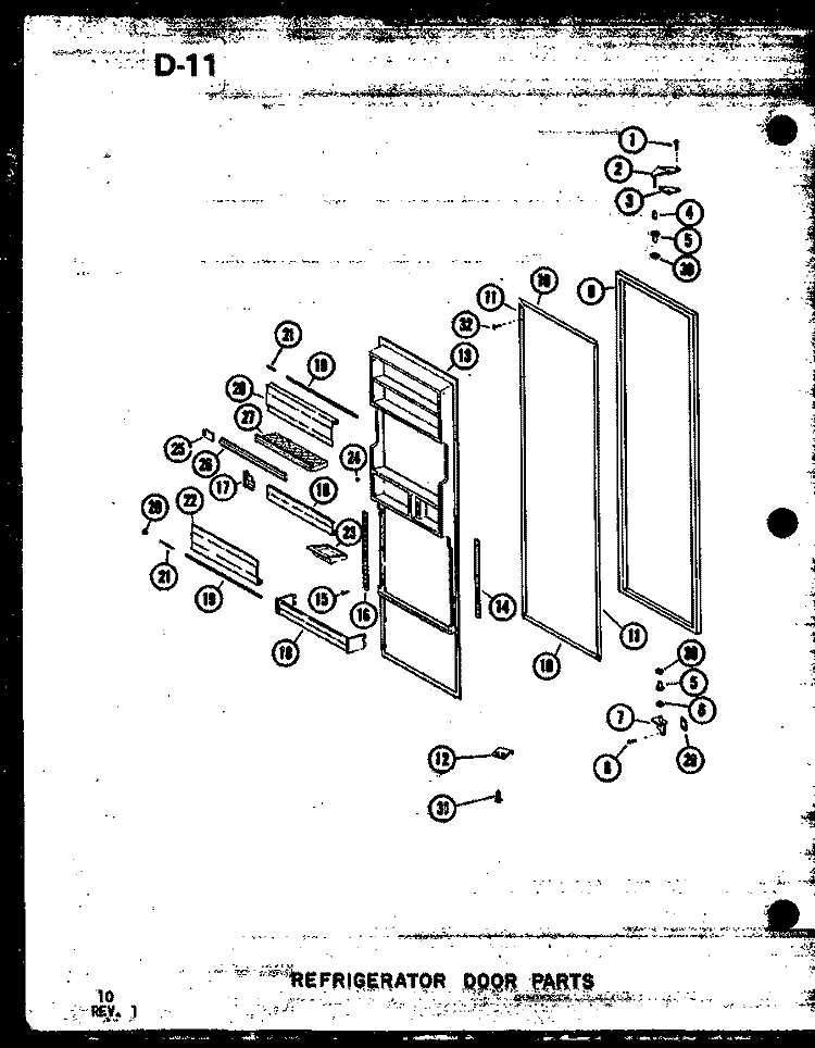 REF DOOR PARTS Diagram and Parts List for SRI19E1 P7487016W Amana Refrigerator