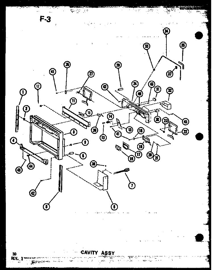 CAVITY ASSY Diagram and Parts List for SRI19E1 P7487016W Amana Refrigerator