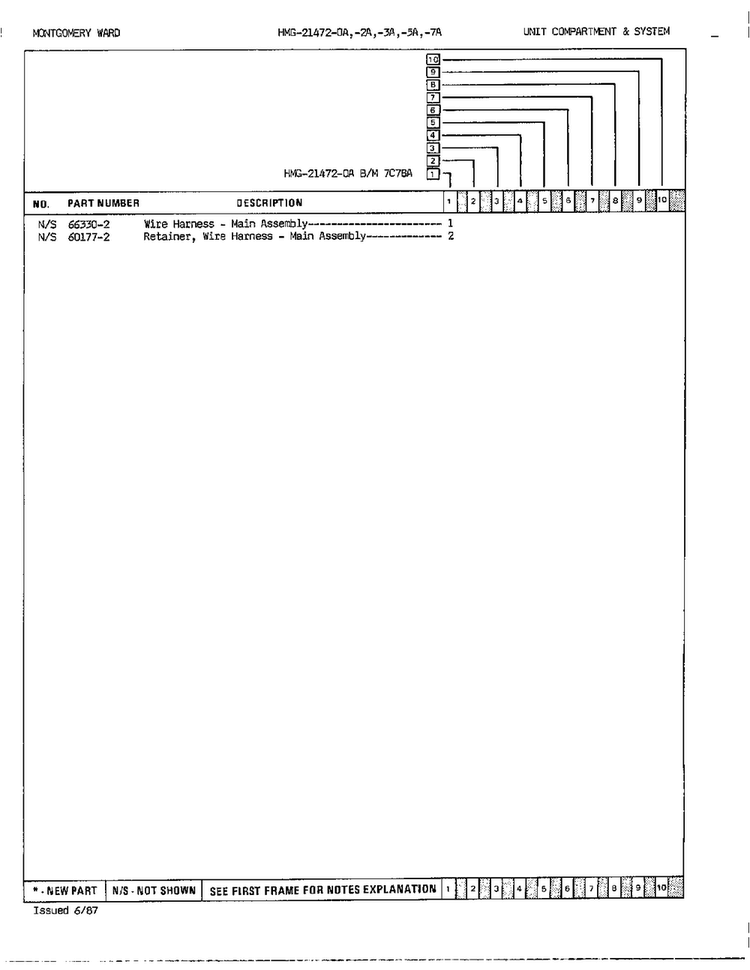 Unit Compartment/system Page 3 Diagram and Parts List for 21472A  Admiral Refrigerator