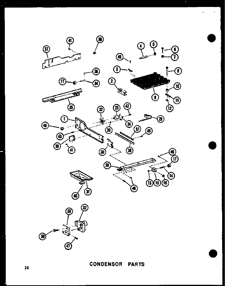 CONDENSOR PARTS Diagram and Parts List for SRI19D P7390015W Amana Refrigerator