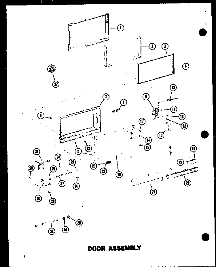 Door Assembly Diagram and Parts List for RC10A-PB P72091-1M Amana Microwave