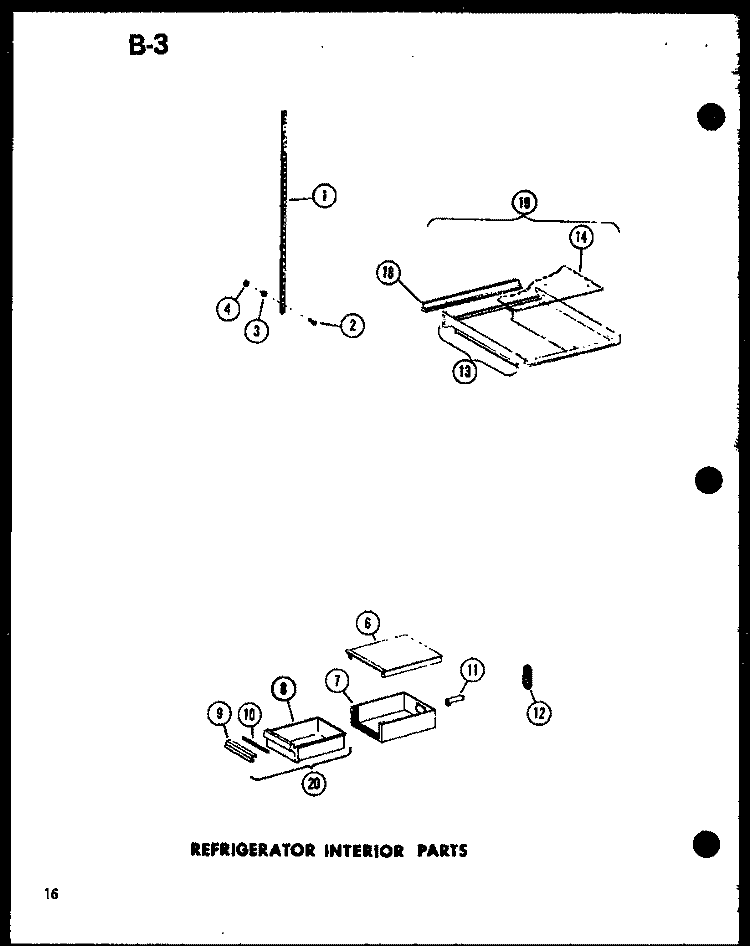 REF INTERIOR PARTS Diagram and Parts List for SRI22E-1 P7487026W Amana Refrigerator