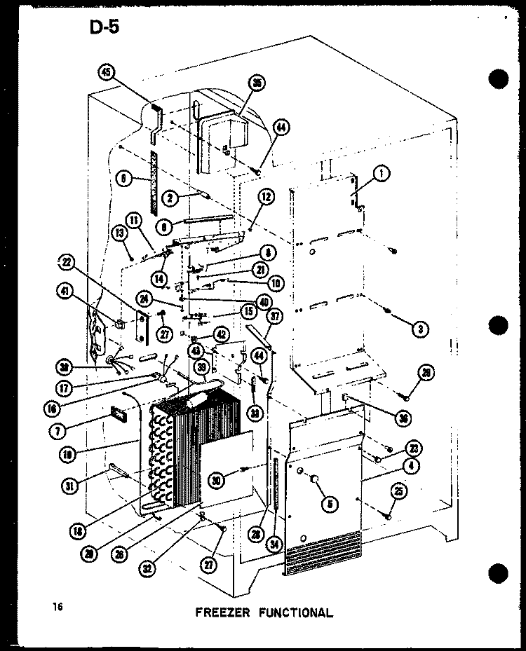 FZ FUNCTIONAL Diagram and Parts List for SRI22F-L P7540005W L Amana Refrigerator