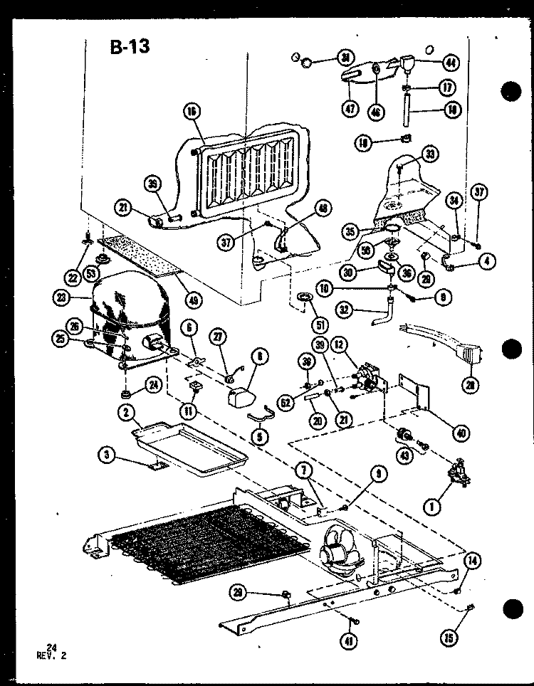 Page 10 Diagram and Parts List for SRI19FA P7540006W A Amana Refrigerator