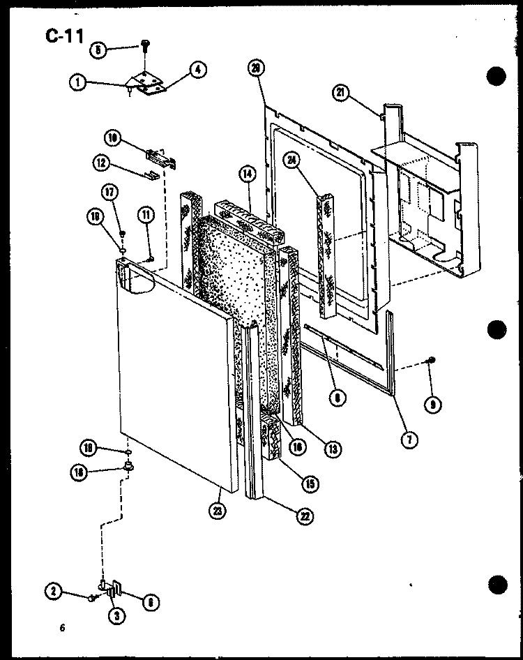 Page 1 Diagram and Parts List for SLDI22F-1-G P7540014W G Amana Refrigerator