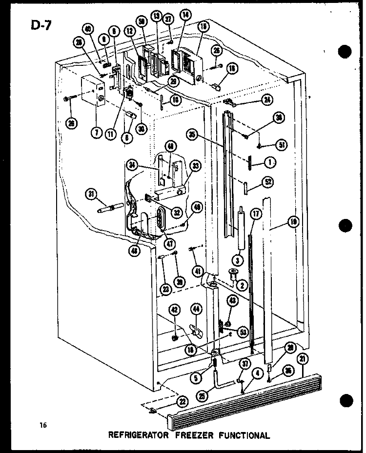 REF FZ FUNCTIONAL Diagram and Parts List for SLDI22F-1-G P7540014W G Amana Refrigerator