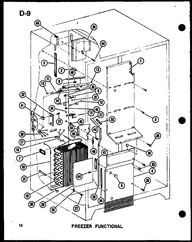FZ FUNCTIONAL Diagram and Parts List for SLDI22F-1-G P7540014W G Amana Refrigerator