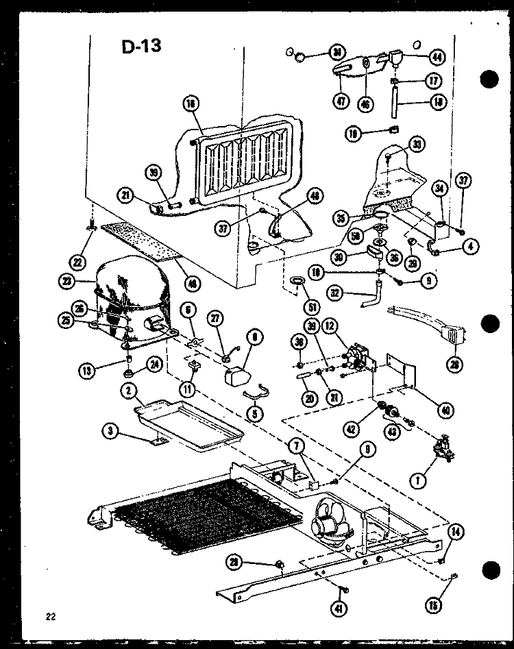 Page 9 Diagram and Parts List for SLDI22F-1-G P7540014W G Amana Refrigerator