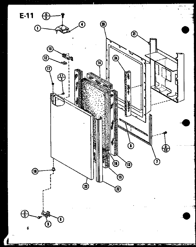 Page 1 Diagram and Parts List for SLDI22F-G P7540019W G Amana Refrigerator