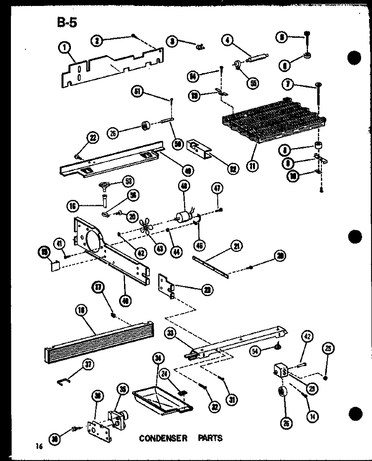 CONDENSER PARTS Diagram and Parts List for BC20EC P747025WC Amana Refrigerator
