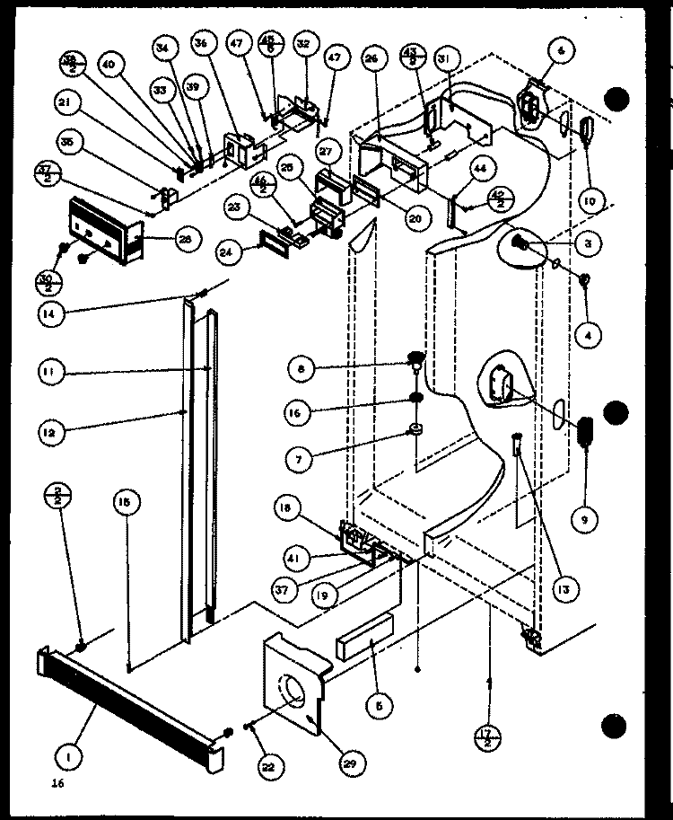 REF Diagram and Parts List for SWPD25H P7836022W Amana Refrigerator