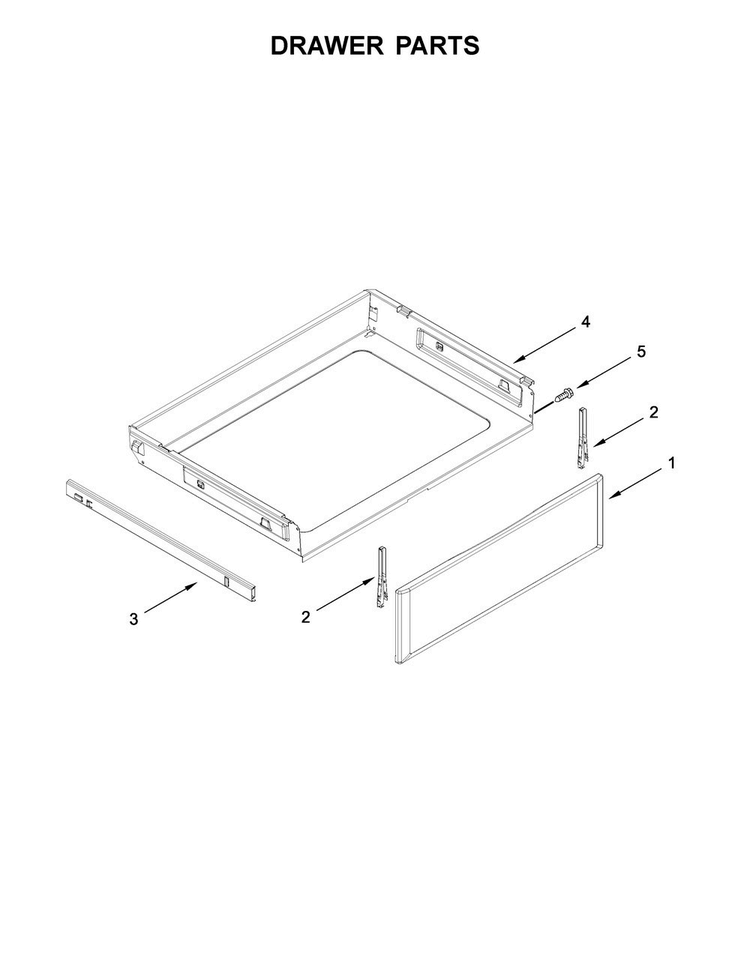 Drawer Parts Diagram and Parts List for MGR8800FB0  Maytag Range