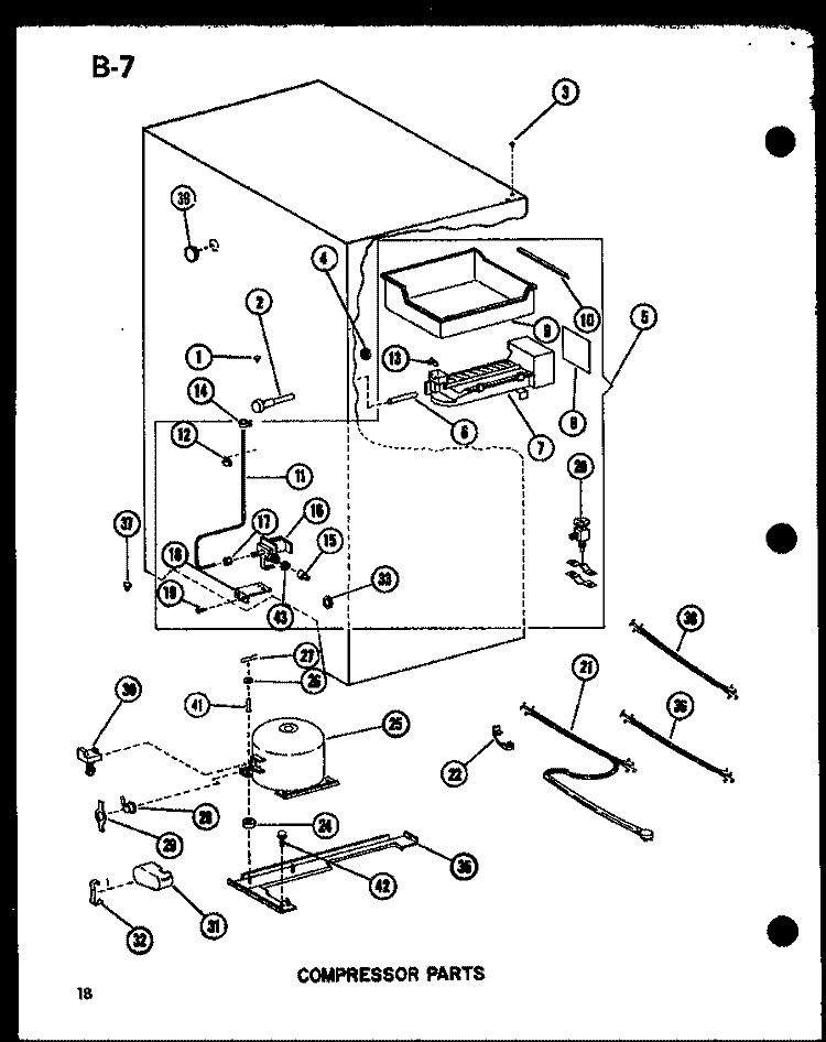 COMPRESSOR PARTS Diagram and Parts List for BC20EC P747025WC Amana Refrigerator