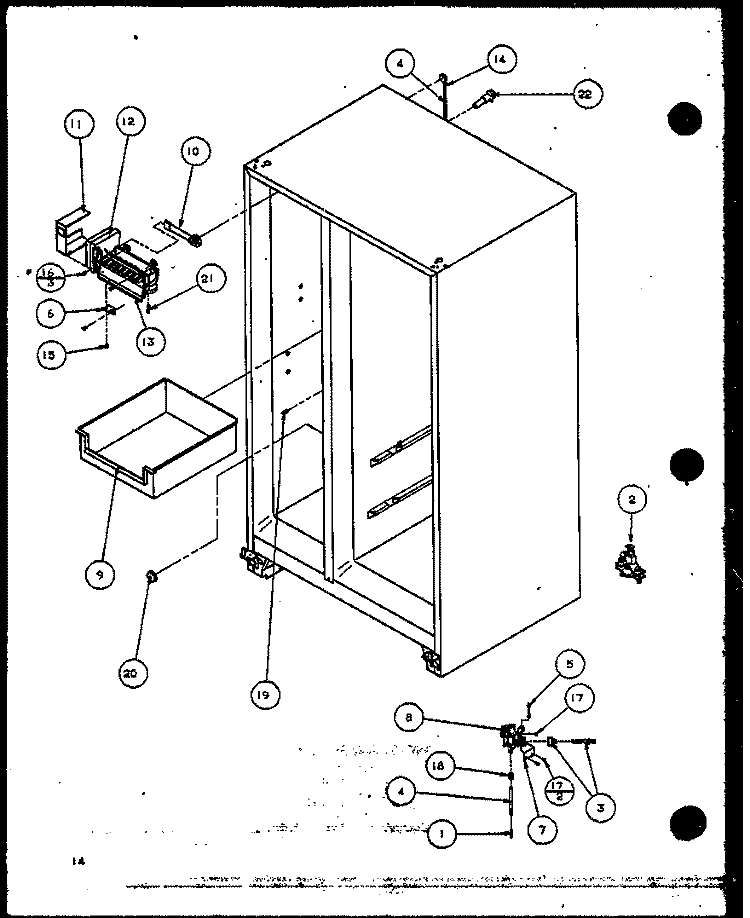 FACTORY INSTALLED ICE MAKER Diagram and Parts List for SZI20K P1117801W Amana Refrigerator