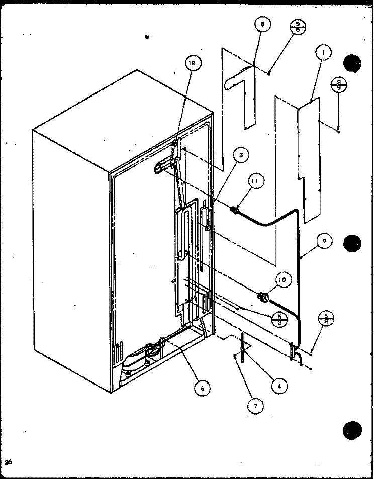 BACK UNIT Diagram and Parts List for SZI20K P1117801W Amana Refrigerator