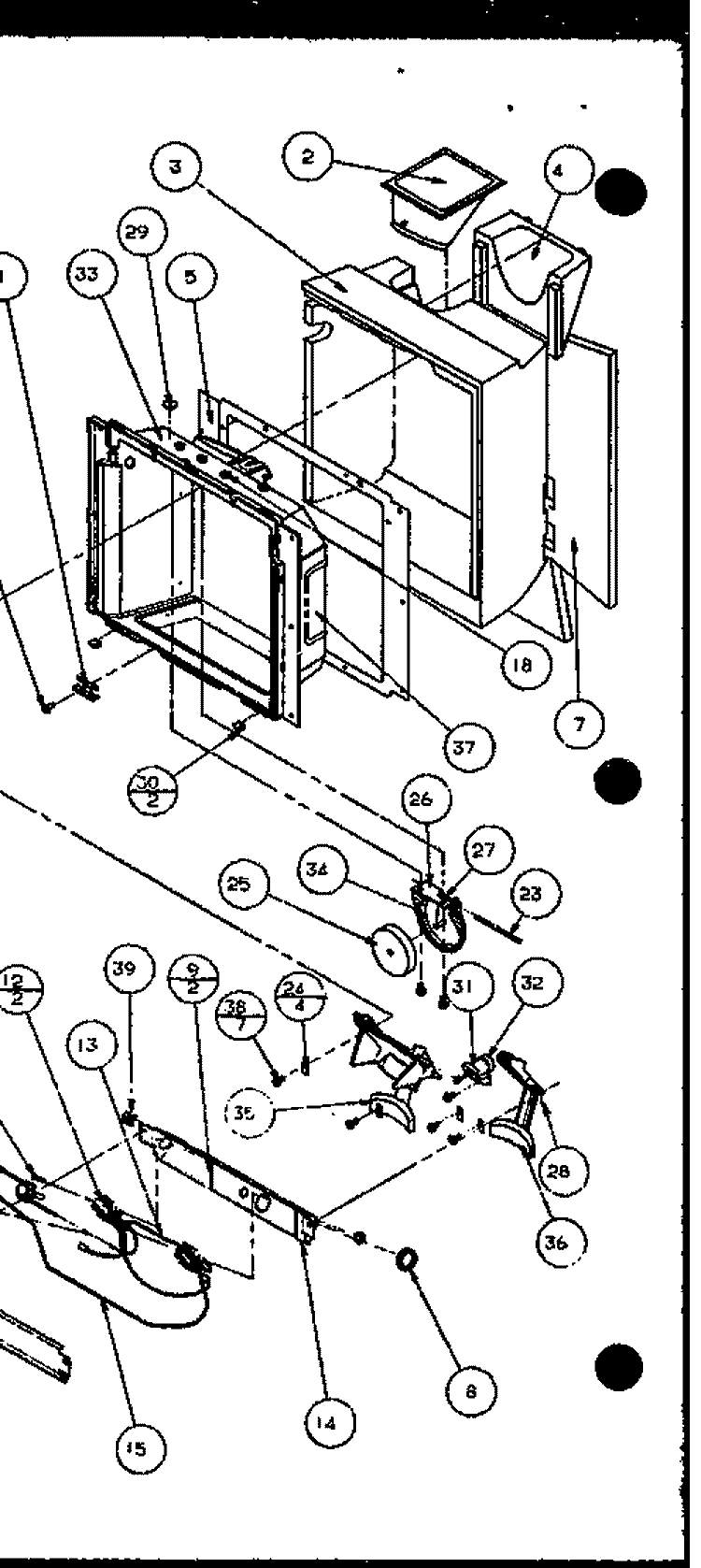 ICE AND WATER CAVITY Diagram and Parts List for SXD25JP P1116406W Amana Refrigerator