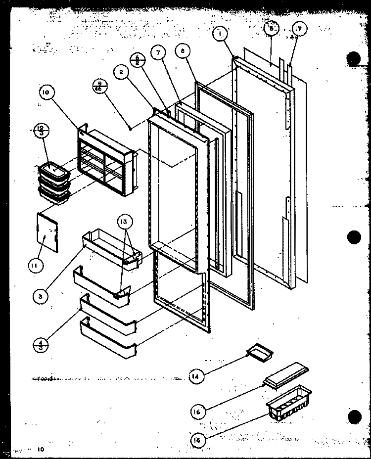 REF DOOR Diagram and Parts List for 36278 P1121804W L Kenmore Refrigerator