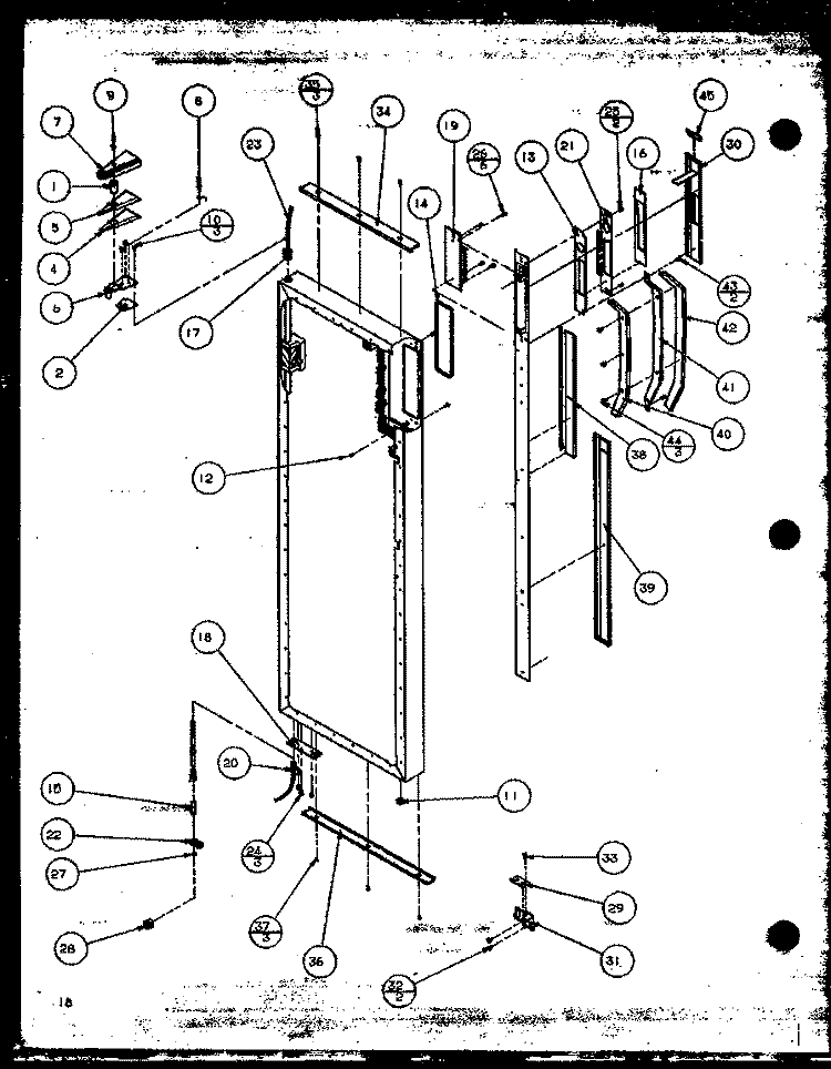REF DOOR Diagram and Parts List for SZDE27MPL P1124403W L Amana Refrigerator