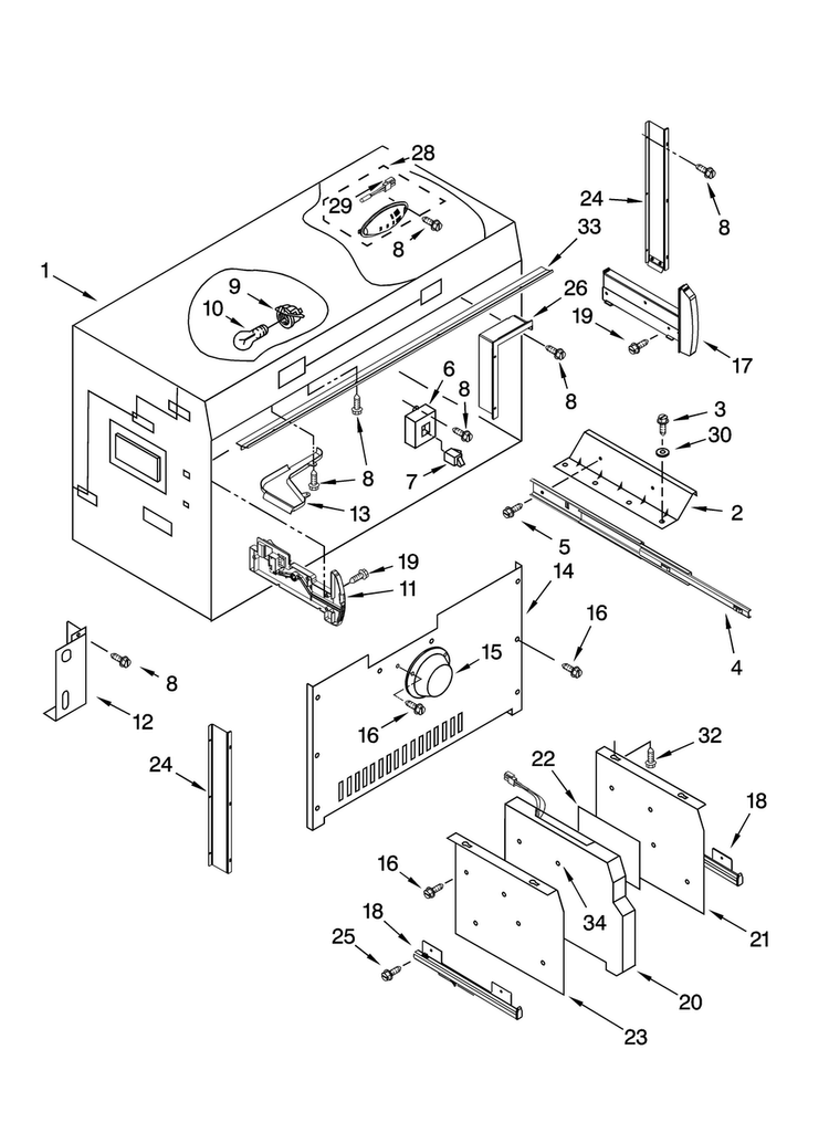 Freezer Liner Parts Diagram and Parts List for JF42CXFXDB01  Jenn-Air Refrigerator