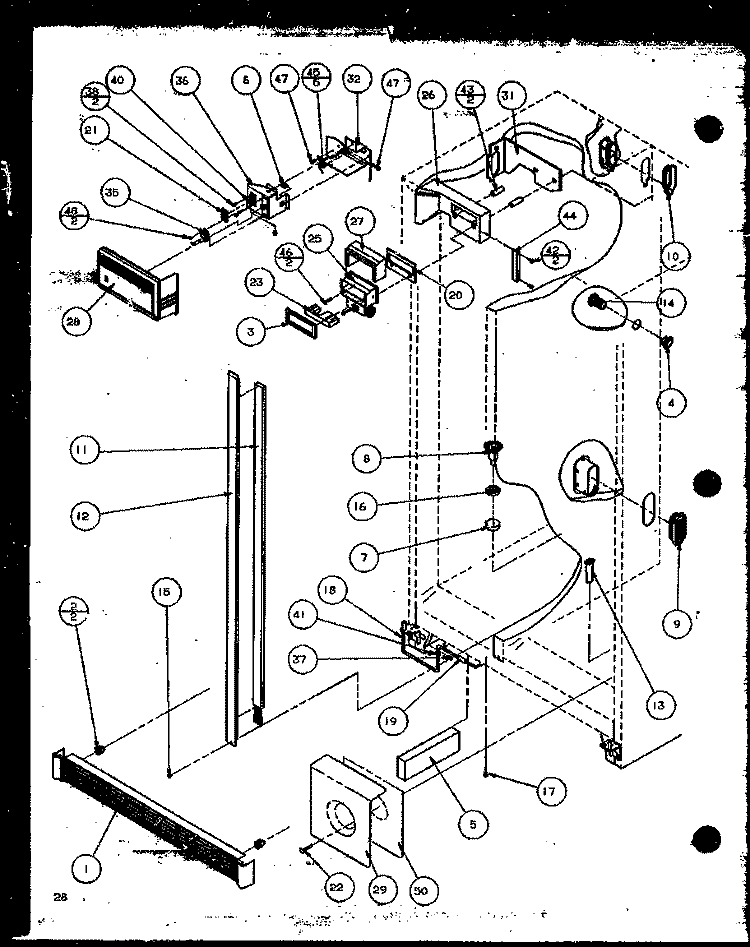 REF / FZ CONTROLS AND CABINET PARTS Diagram and Parts List for SZDE25MPL P1121203W L Amana Refrigerator