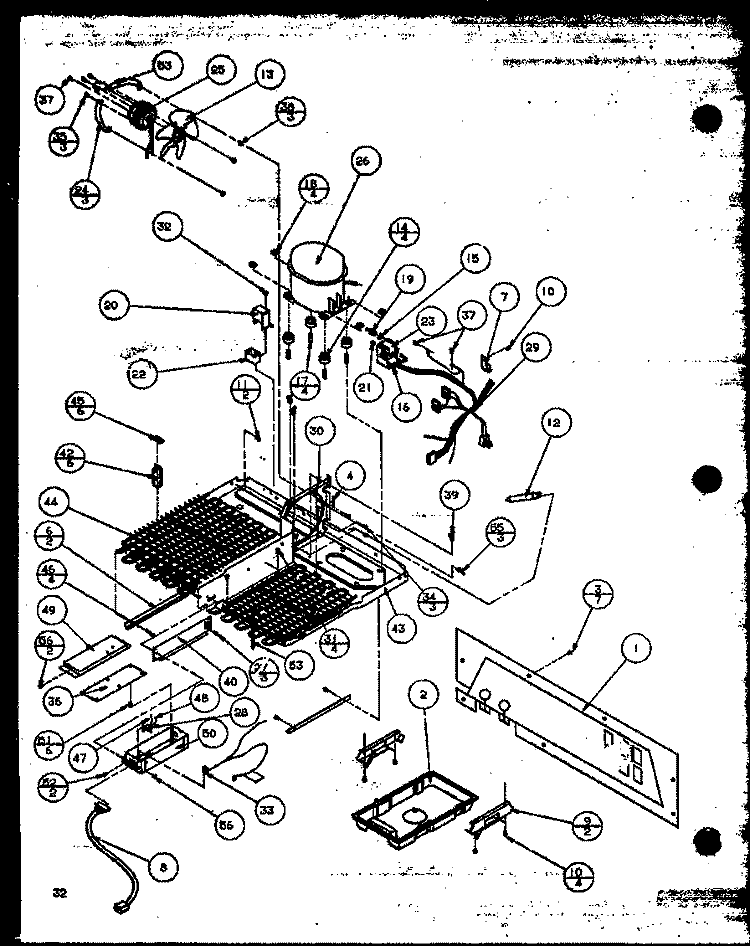 MACHINE COMPARTMENT Diagram and Parts List for SZDE25MPL P1121203W L Amana Refrigerator