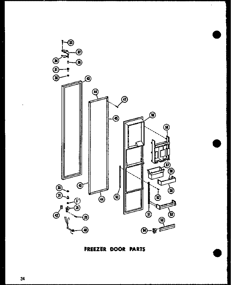 FZ DOOR PARTS Diagram and Parts List for SRN22N-A P6020178W A Amana Refrigerator