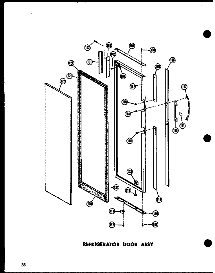 REF DOOR ASSY Diagram and Parts List for SRN22N-A P6020178W A Amana Refrigerator