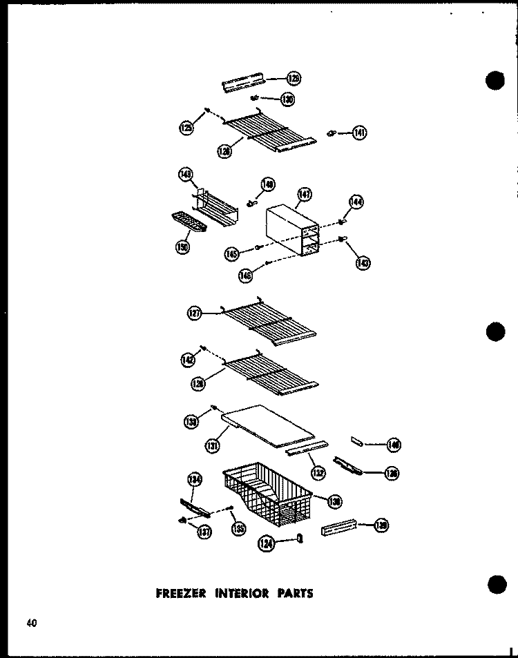 FZ INTERIOR PARTS Diagram and Parts List for SRN22N-A P6020178W A Amana Refrigerator