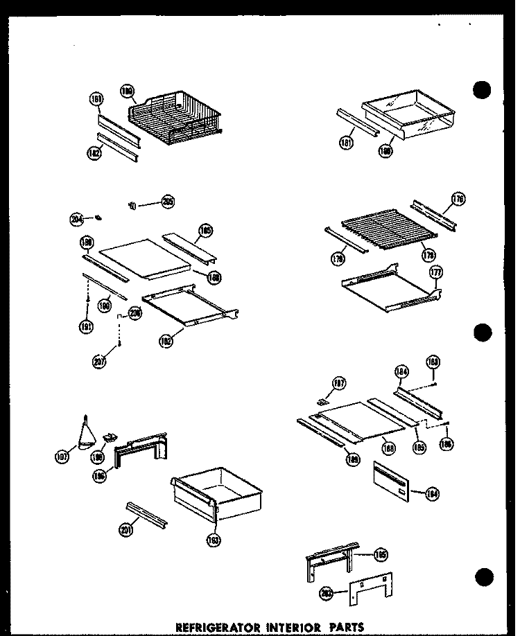 REF INTERIOR PARTS Diagram and Parts List for SRN22N-A P6020178W A Amana Refrigerator