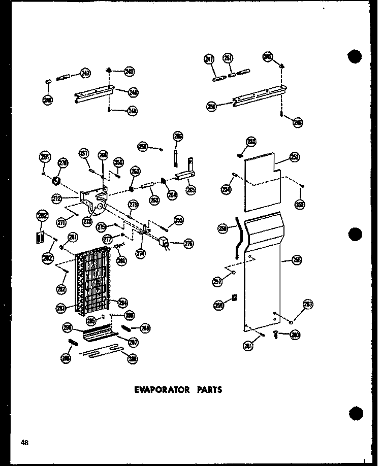 EVAP PARTS Diagram and Parts List for SRN22N-A P6020178W A Amana Refrigerator