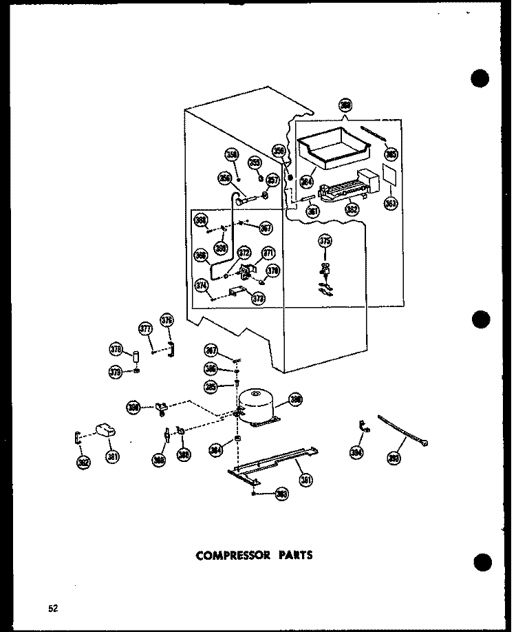 COMPRESSOR PARTS Diagram and Parts List for SRN22N-A P6020178W A Amana Refrigerator