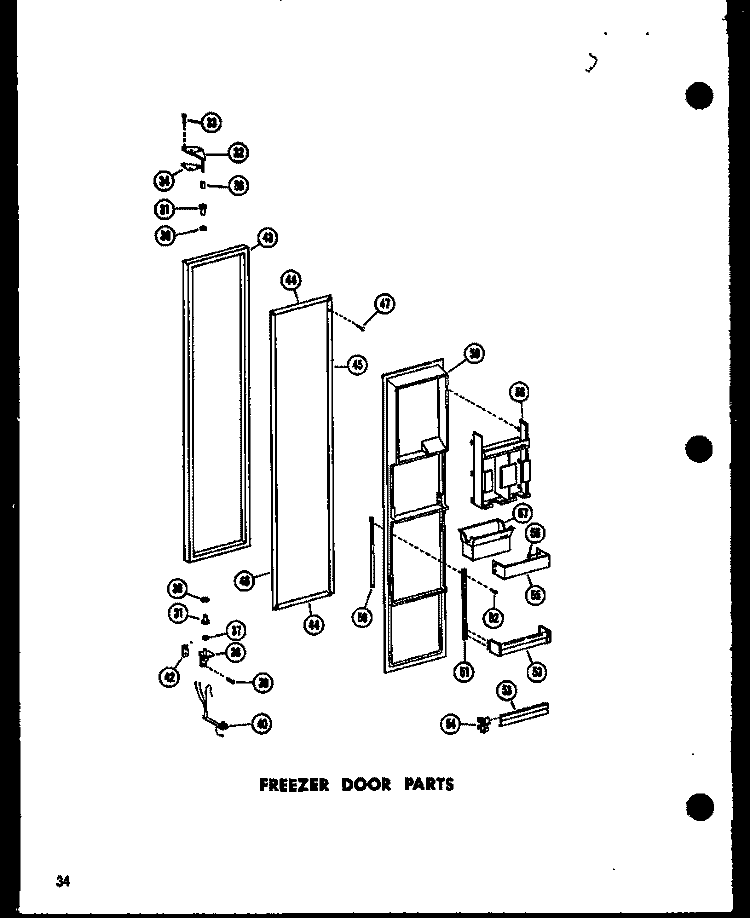 FZ DOOR PARTS Diagram and Parts List for SD19N P6023006W Amana Refrigerator