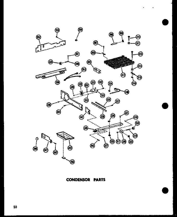 CONDENSOR PARTS Diagram and Parts List for SD19N P6023006W Amana Refrigerator
