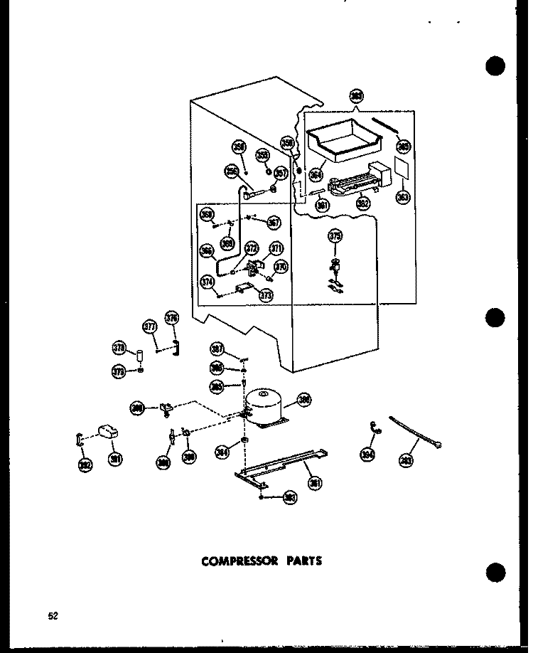 COMPRESSOR PARTS Diagram and Parts List for SD19N P6023006W Amana Refrigerator