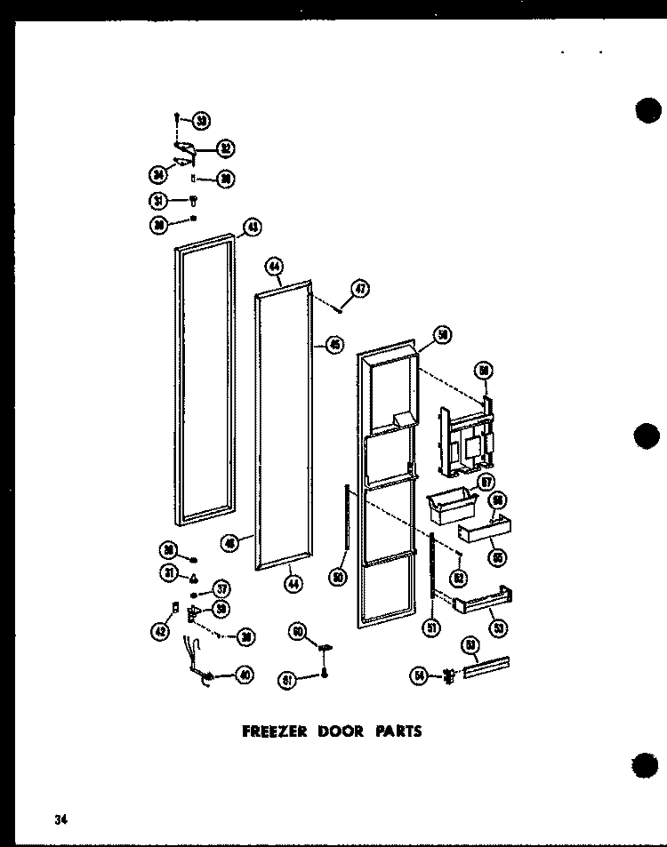 FZ DOOR PARTS Diagram and Parts List for SRN22N-C P6023017W C Amana Refrigerator