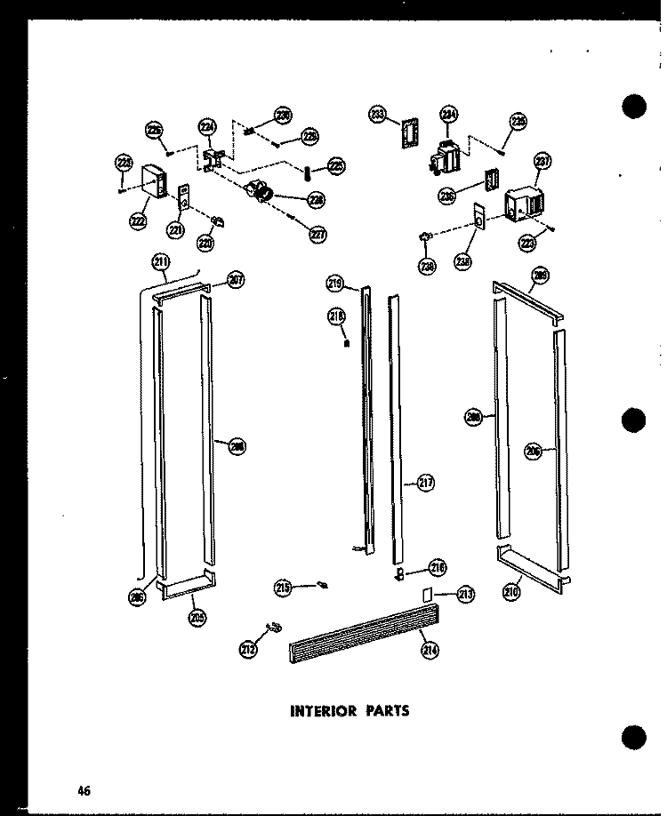 INTERIOR PARTS Diagram and Parts List for SRN22N-C P6023017W C Amana Refrigerator