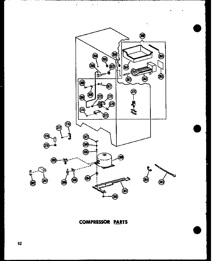 COMPRESSOR PARTS Diagram and Parts List for SRN22N-C P6023017W C Amana Refrigerator