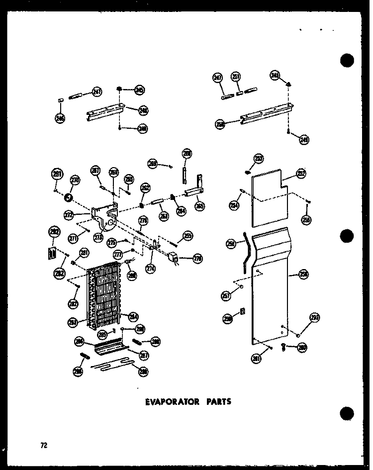 EVAP PARTS Diagram and Parts List for SRN22N-1-AG P6023078W G Amana Refrigerator
