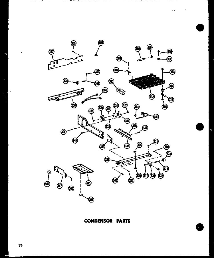 CONDENSOR PARTS Diagram and Parts List for SRN22N-1-AG P6023078W G Amana Refrigerator