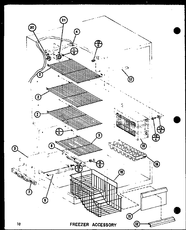 FZ ACCESSORY Diagram and Parts List for SR19F1L P7700008W L Amana Refrigerator