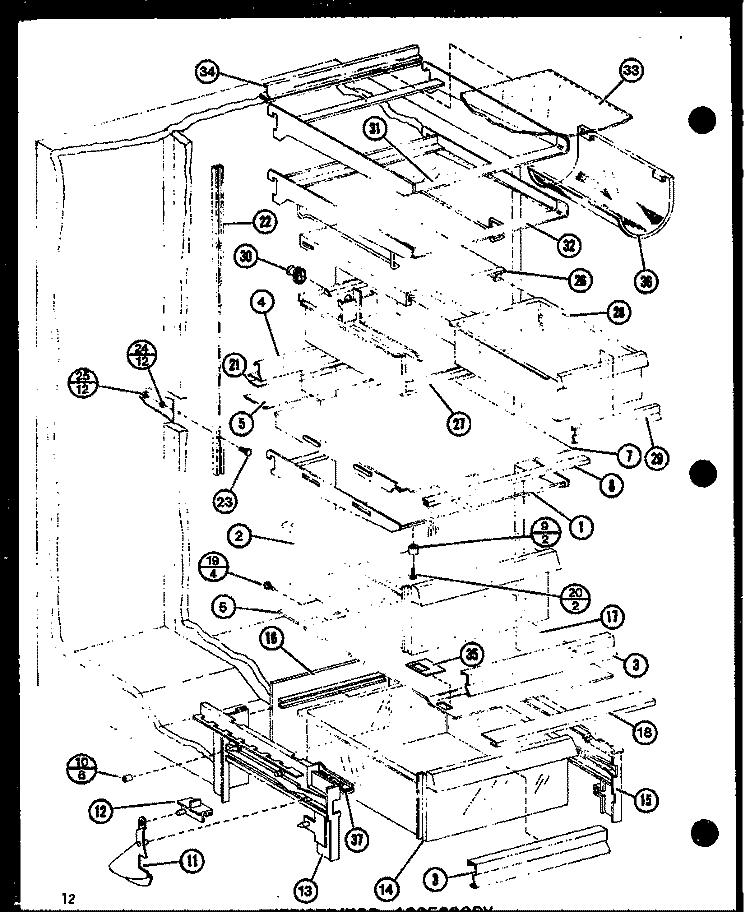REF ACCESSORY Diagram and Parts List for SR19F1L P7700008W L Amana Refrigerator