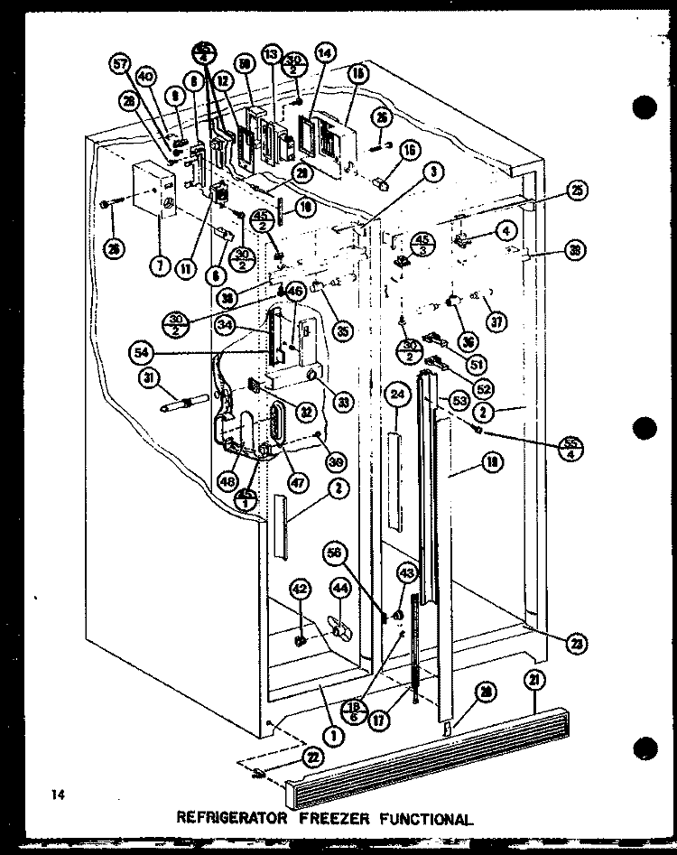 REF FZ FUNCTIONAL Diagram and Parts List for SRI22G P7745511W Amana Refrigerator