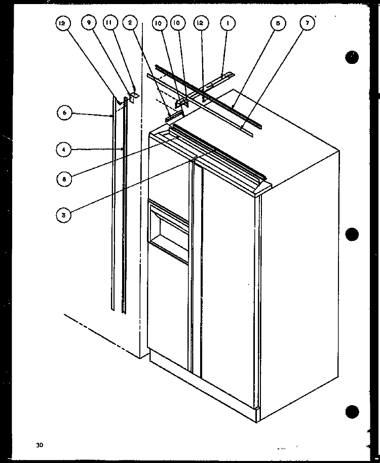 BI7 TRIM KIT Diagram and Parts List for SBD20H P7836031W W Amana Refrigerator