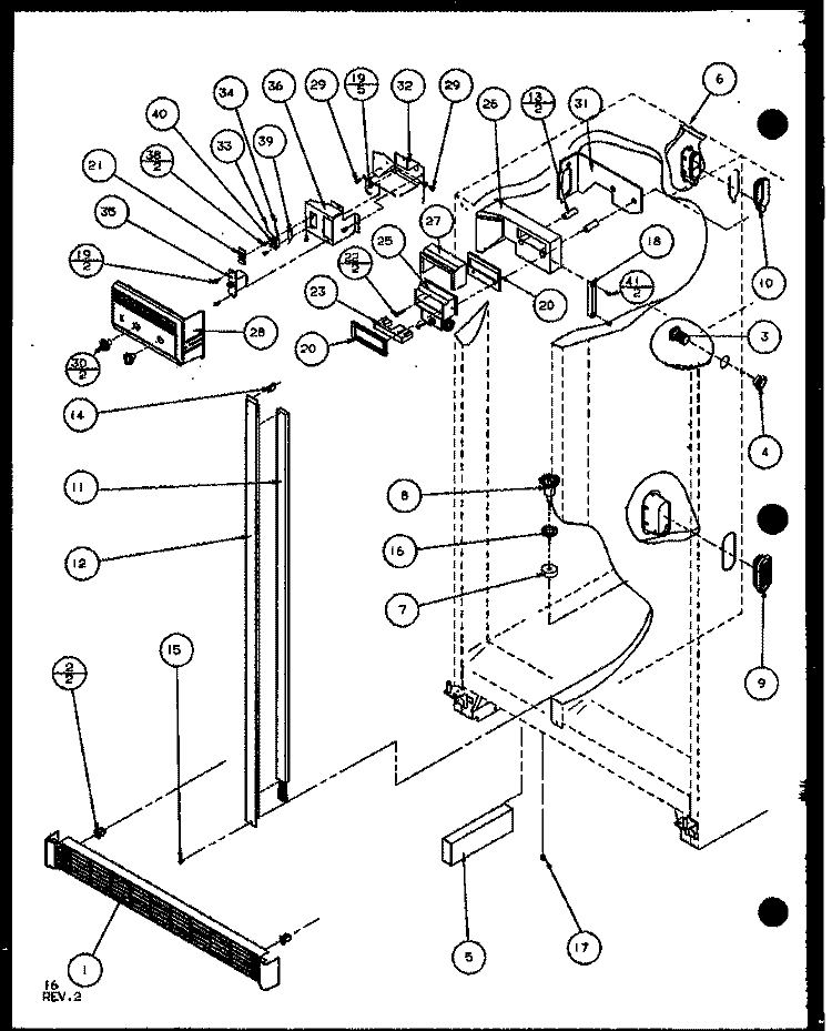 REF Diagram and Parts List for SC25JP P1104028W Amana Refrigerator
