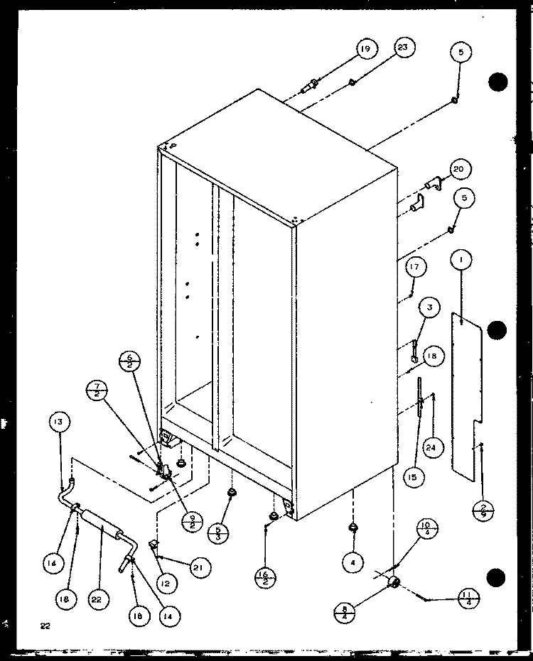 DRAIN Diagram and Parts List for SC25JP P1104028W Amana Refrigerator