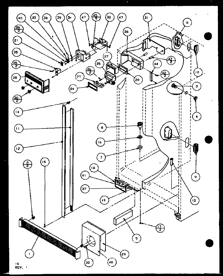 REF Diagram and Parts List for SCD25JP P7870117W Amana Refrigerator