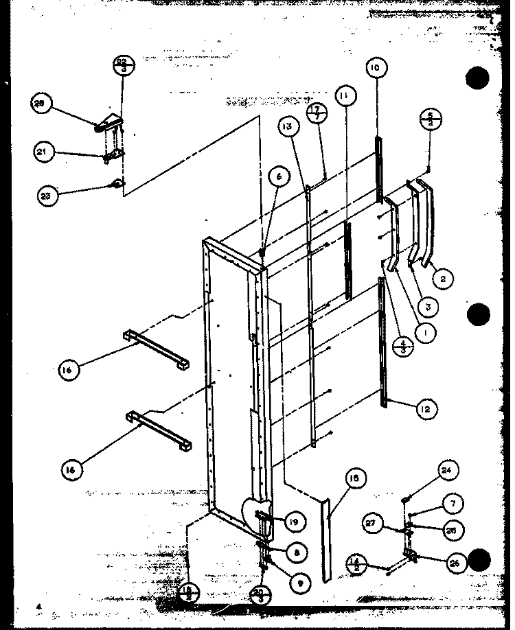 FZ DOOR Diagram and Parts List for 36558 P1115403W Litton Refrigerator