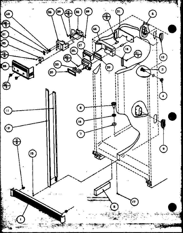 REF Diagram and Parts List for 36558 P1115403W Litton Refrigerator
