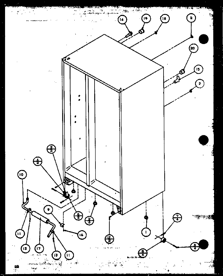 DRAIN Diagram and Parts List for 36558 P1115403W Litton Refrigerator