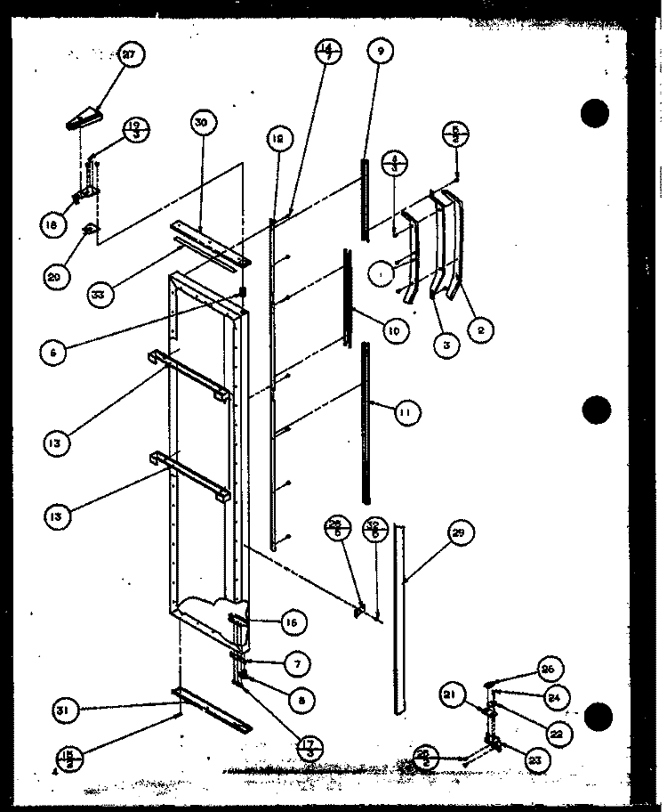FZ DOOR Diagram and Parts List for 36071 P1115801W Litton Refrigerator